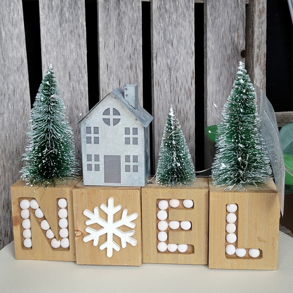 Lighted Noel Holiday Decor with Green Trees - Picture 4 of 9